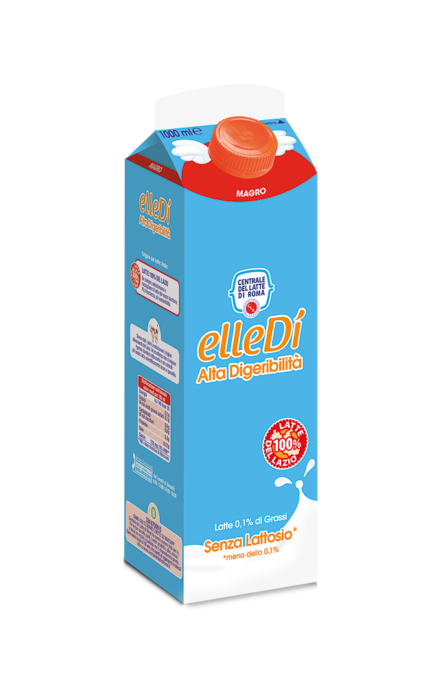 Latte Microfiltrato Pastorizzato Elledì Senza Lattosio Magro cartone