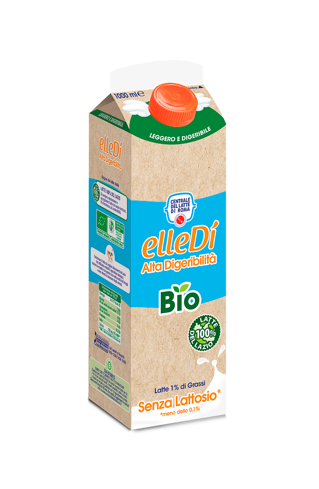Latte Microfiltrato Pastorizzato Elledì Senza Lattosio BIO cartone