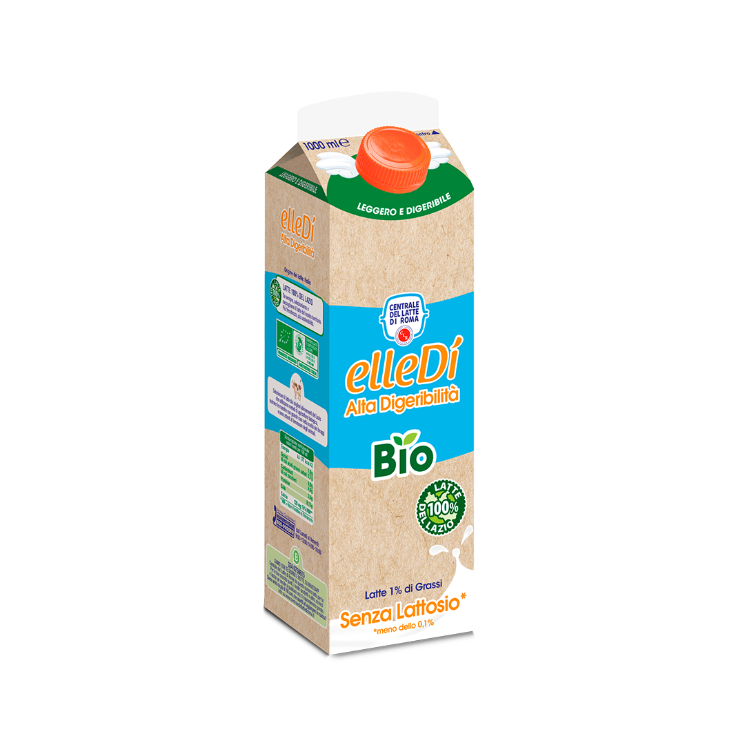 Latte Microfiltrato Pastorizzato Elledì Senza Lattosio BIO cartone